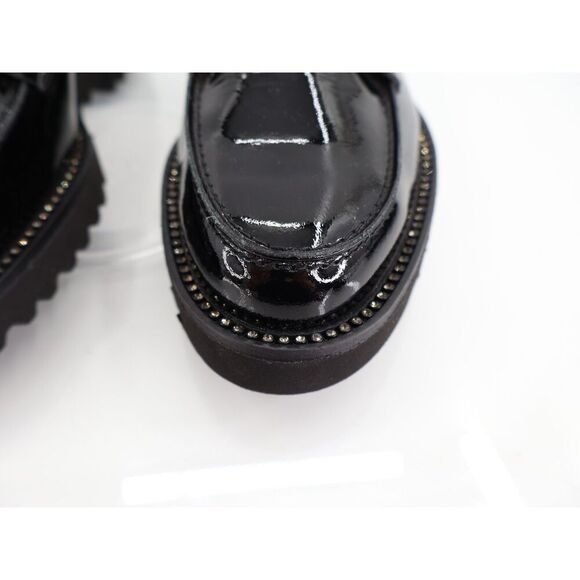 Paul Green Ariana Loafer Black Patent Leather Chunky Sole Gems UK 3.5 US 6 Comfy - Picture 6 of 15